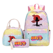 Naruto Teenage Student Girls School Bag Lunch Bag Three Piece Set Backpack Set
