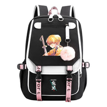 Cartoon Fashion Usb Student Backpack With Casual Woven Strap Flip Back Backpack