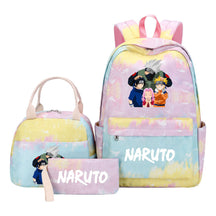 Naruto Teenage Student Girls School Bag Lunch Bag Three Piece Set Backpack Set