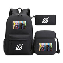 Anime Naruto Starry Sky Student School Bag Three Piece Set Backpack Set