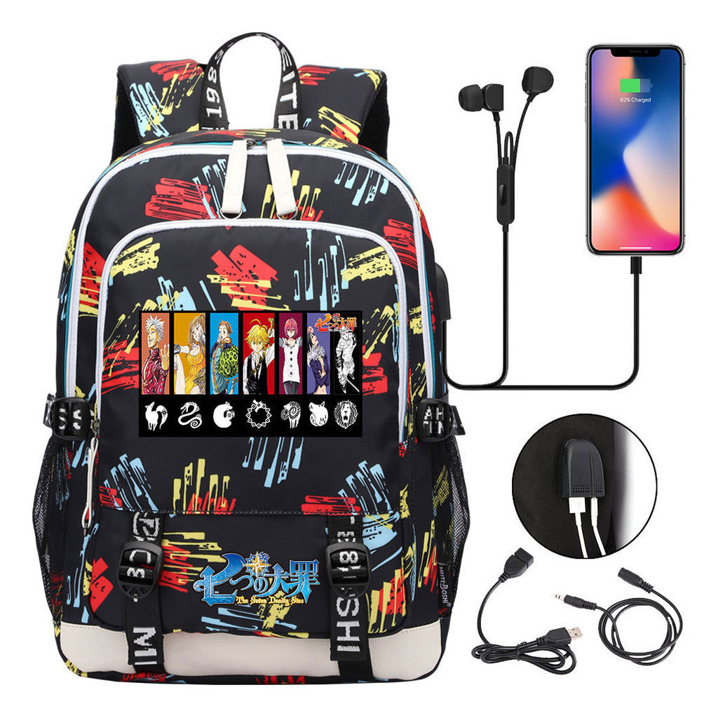 Junior Student Backpack Usb Leisure Backpack For Boys And Girls
