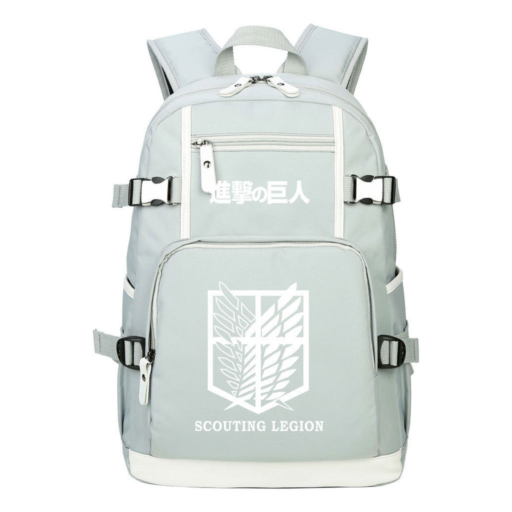 Giant Winged Soldier Captain Of Anime Attack Student Backpack, Leisure Travel Backpack