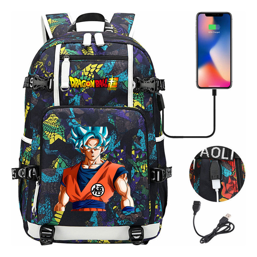 Fashionable Sun Wukong Usb Large Capacity Student Backpack For Leisure Travel Backpack