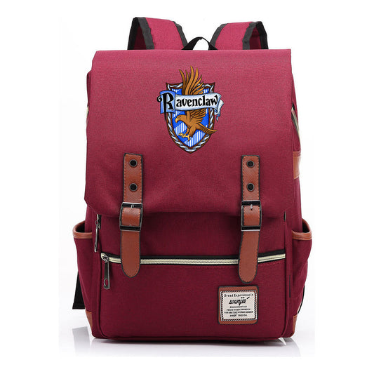 School Of Witchcraft And Wizardry Printed Youth Student School Bag Casual Belt Buckle Classic Backpack