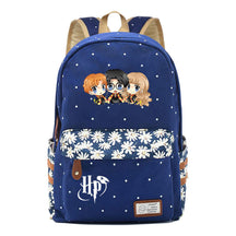School Of Witchcraft And Wizardry Student Backpack, Floral Canvas, Female Backpack