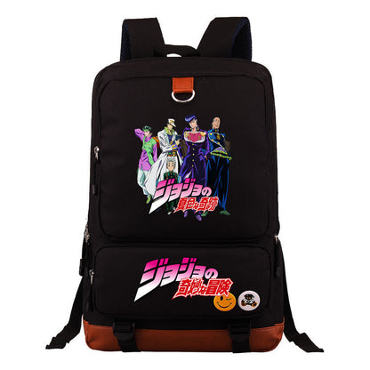 The Wonderful Adventure Of The Comic Jojo Youth Student Backpack, Men's And Women's Backpack, Travel Bag