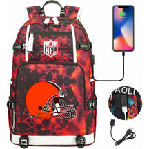 Rugby Team Printed Usb Youth Student Backpack, Leisure Travel Backpack