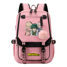Comics My Heroes Academy Usb Youth Student Backpack Men's And Women's Leisure Ribbon Flip Backpack