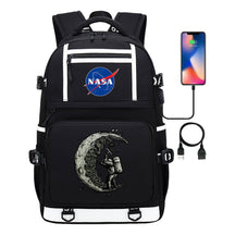 Fashionable Space Printed Usb Student Backpack Backpack Leisure Travel Backpack