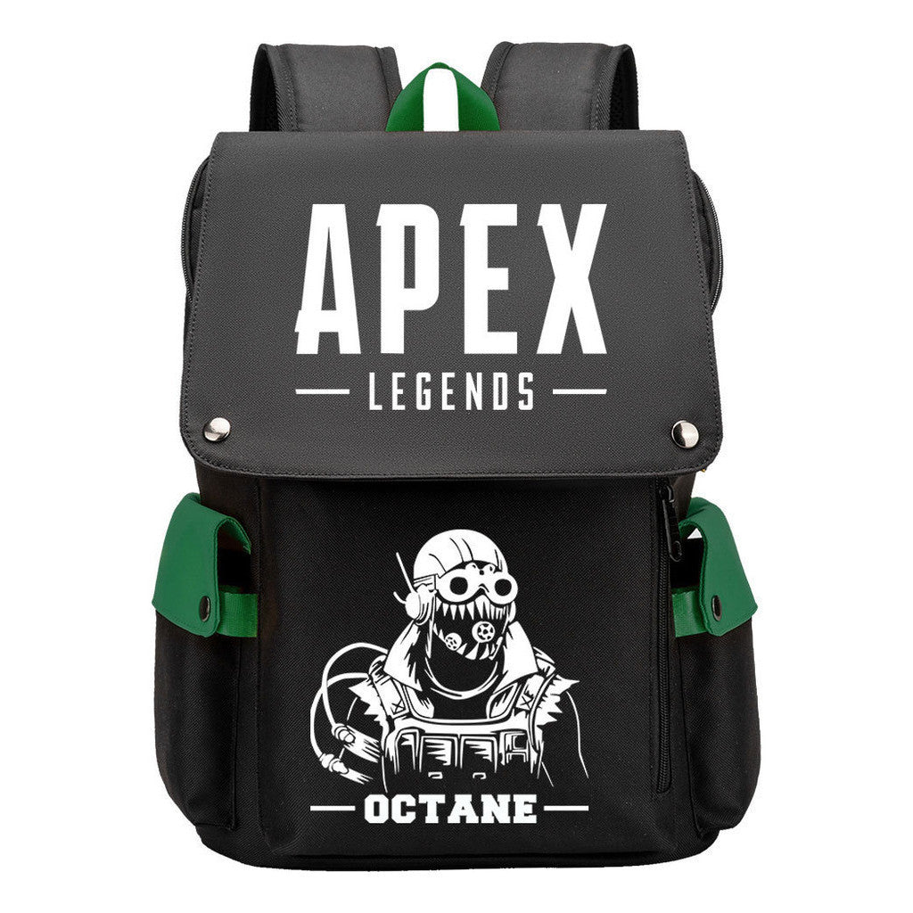 Apex Hero Print Usb Charging Head Youth School Bag Casual Backpack