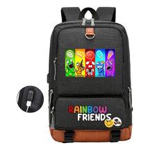 Rainbow Friend Usb Youth School Bag Leisure Travel Backpack