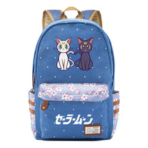 Anime Beauty Girl Warrior Student School Bag Fragmented Flower Boy's And Girl's Leisure Backpack
