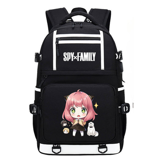 Printed Usb Youth Student Backpack Men's And Women's Backpack Leisure Travel Backpack