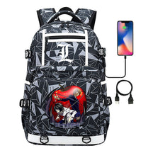 Cartoon Comics Death Note Printed Usb Youth Student Backpack Men's And Women's Leisure Travel Backpack