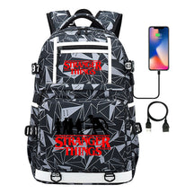 Strange Story Printed Usb Youth Student Backpack For Men And Women's Leisure Travel Backpack