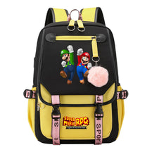 Printed Usb Youth Student Backpack For Men And Women With Casual Woven Strap Flap Backpack