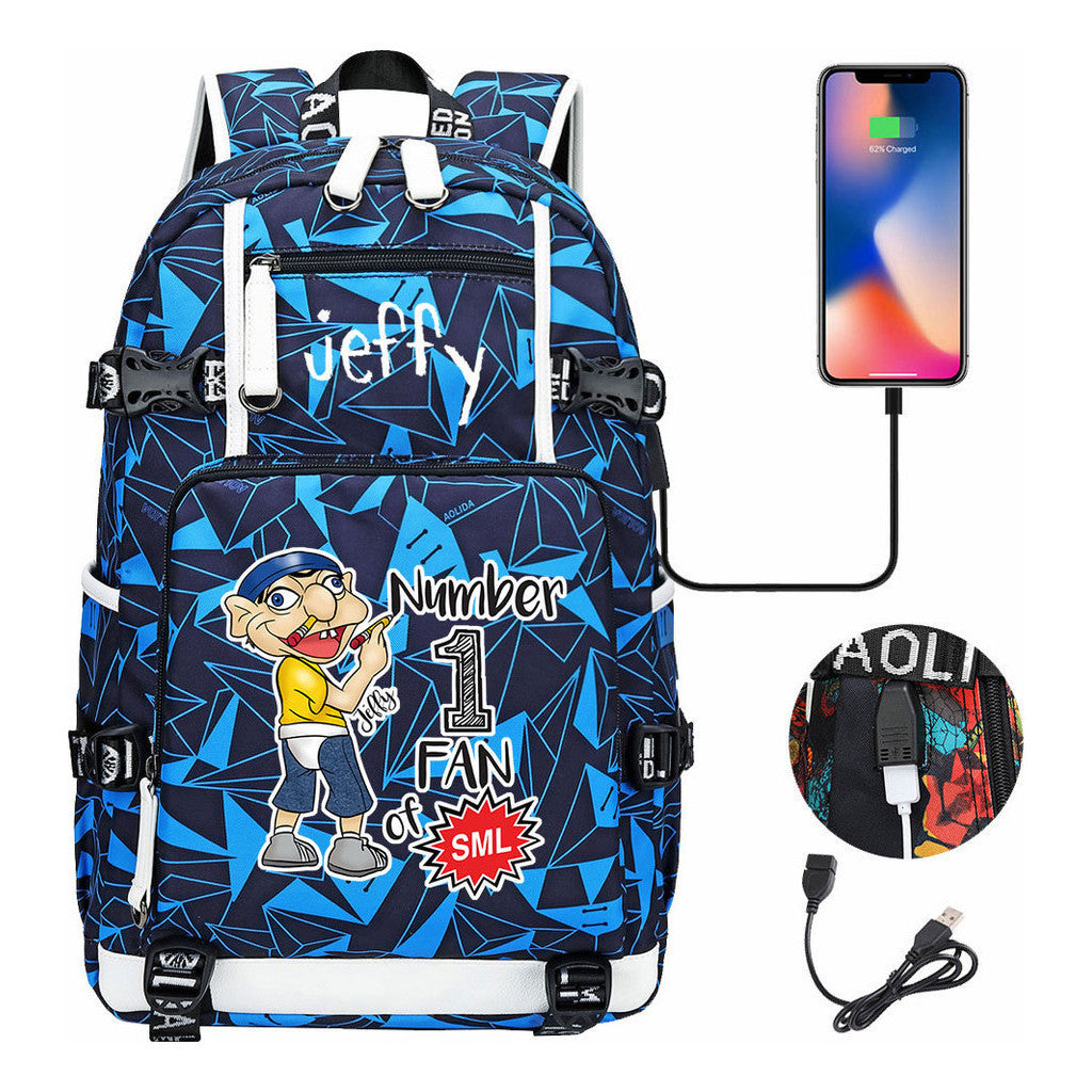 Printed Youth Student Backpack, Backpack, Leisure Travel Backpack