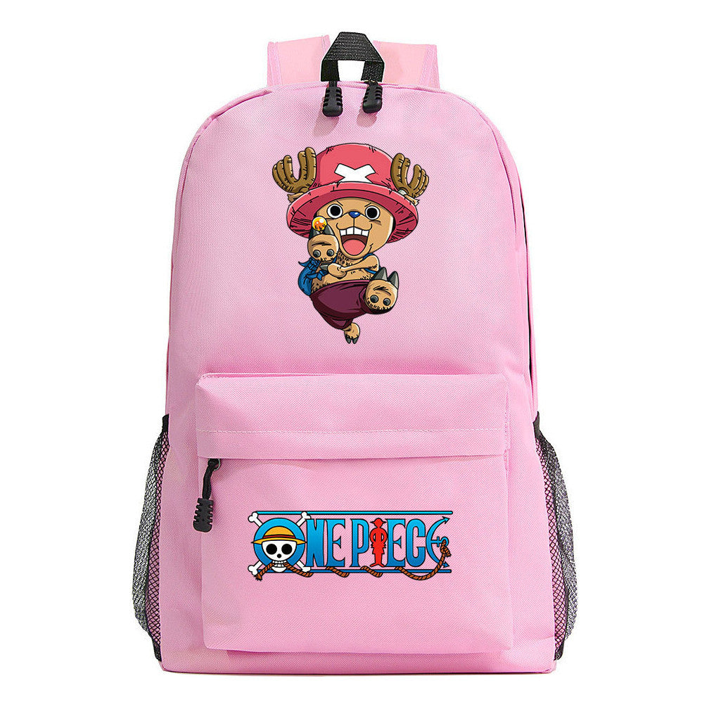 Anime One Piece Print Joba Youth School Bag Men's And Women's Leisure Backpack
