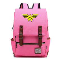 Anime Wonder Woman Printed Youth Student School Bag Men's And Women's Leisure Belt Buckle Backpack