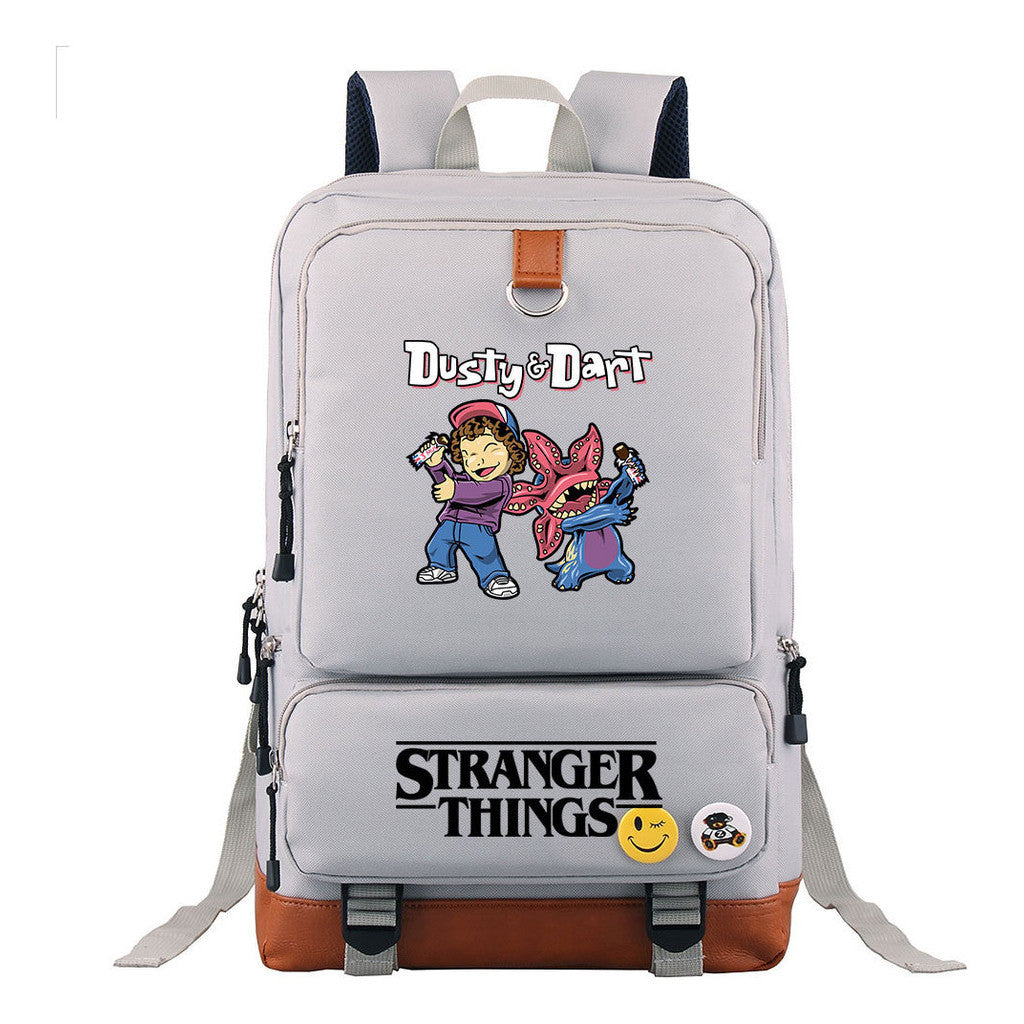 Strange Story Printed Youth Student School Bag Large Capacity Travel Bag Men's And Women's Backpack