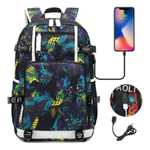 Printed Usb Youth Student School Bag Leisure Large Capacity Travel Backpack