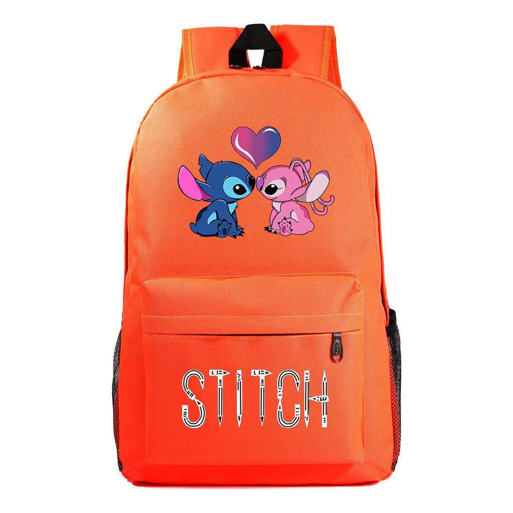 Interstellar Baby Stitch Printed Youth Student Backpack For Men And Women Casual Backpack