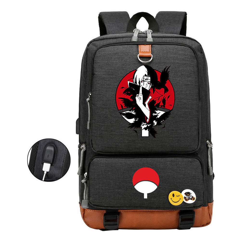 Printed Usb Youth Backpack For Men And Women's Leisure Travel Backpack