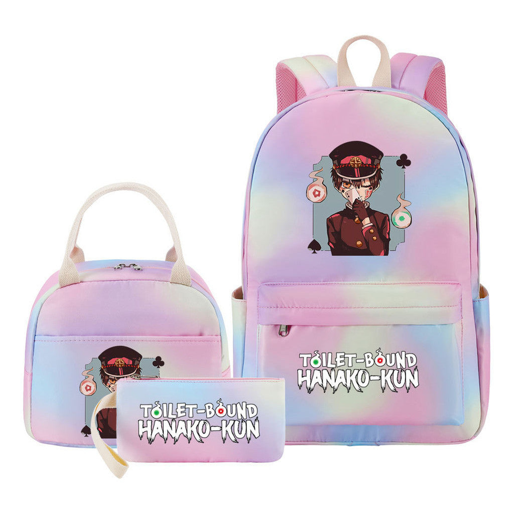 Teenage Student Girl Backpack Lunch Bag Three Piece Set Backpack Set