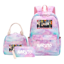 Naruto Student Girl Backpack Lunch Bag Three Piece Set Backpack Set