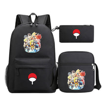 Anime Naruto Starry Sky Youth School Bag Three Piece Set For Men And Women Backpack Set