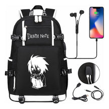 Death Note Usb Large Capacity Youth Student Backpack For Boys And Girls Leisure Travel Backpack