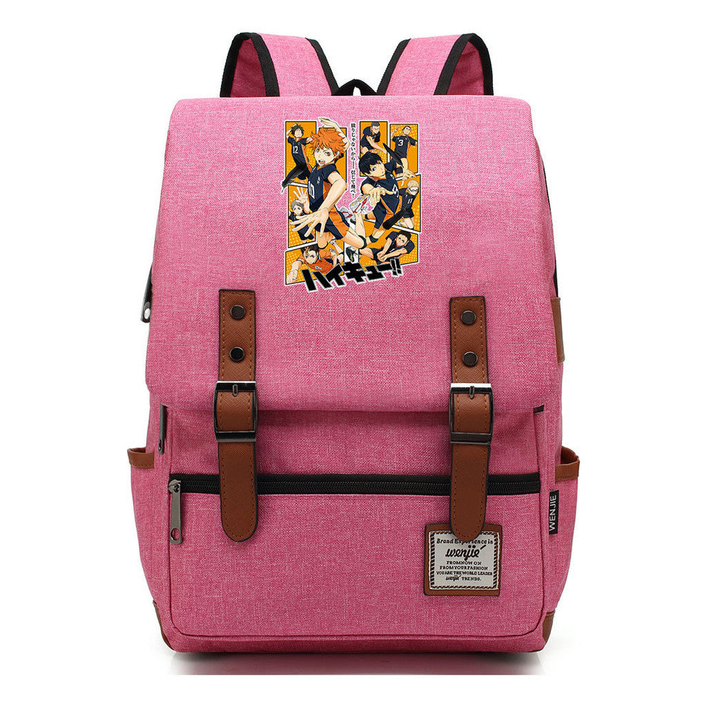 Volleyball Youth Printed Youth School Bag Casual Belt Buckle Classic Backpack