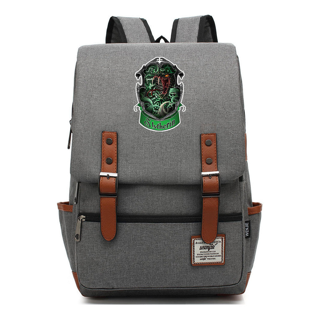 Academy Of Magic Print Teen Student School Bag For Men And Women Casual Belt Buckle Classic Backpack 43*29*13.5cm