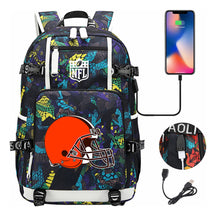 Rugby Team Printed Usb Youth Student Backpack, Leisure Travel Backpack