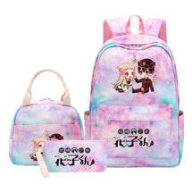 Ground Bound Youth Huazijun Student Girls School Bag Lunch Bag Three Piece Set Backpack Set