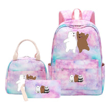 Cartoon Cute Three Cheap Bear Student Backpack Lunch Bag Three Piece Set Backpack Set
