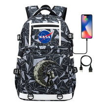 Fashionable Space Printed Usb Student Backpack Backpack Leisure Travel Backpack