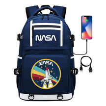 Fashionable Space Printed Usb Student Backpack Backpack Leisure Travel Backpack