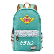 Anime Beauty Girl Warrior Student School Bag Fragmented Flower Boy's And Girl's Leisure Backpack