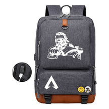 Apex Hero Print Usb Student Backpack For Leisure Travel Backpack