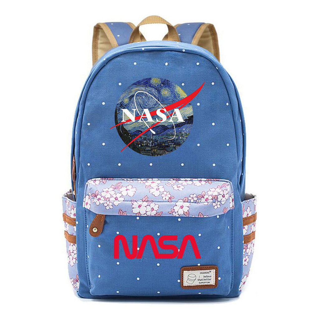 Fashionable Printed Student Backpack From Nasa, Casual Backpack