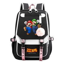 Printed Usb Youth Student Backpack For Men And Women With Casual Woven Strap Flap Backpack