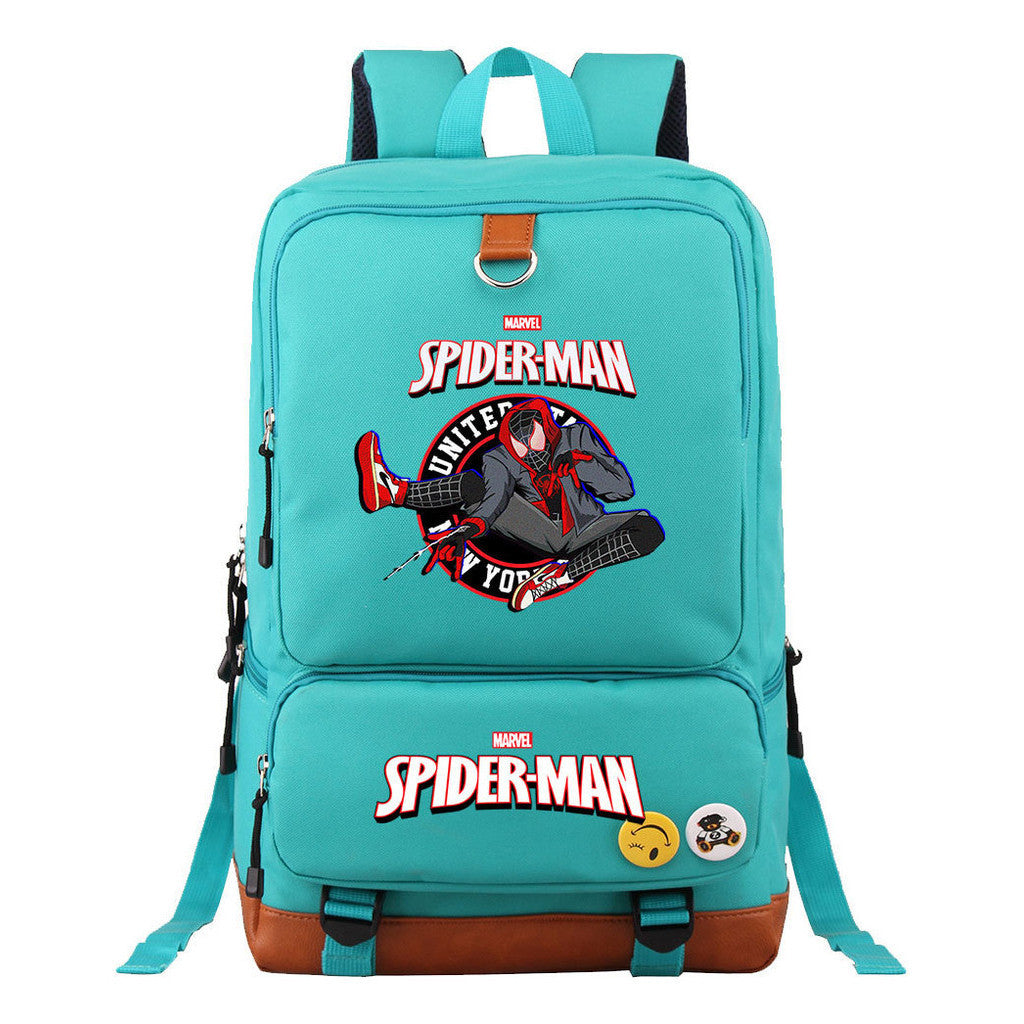 Superhero Printed Student Backpack, Travel Bag, Men's And Women's Backpack