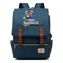 Game Super Mario Youth Student Backpack Usb Casual Backpack