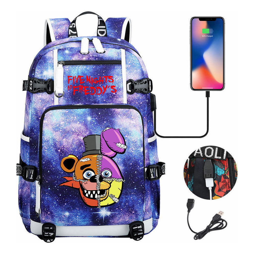 Toy Bear Game Peripheral Usb Youth Student Backpack For Men And Women's Leisure High-capacity Travel Backpack