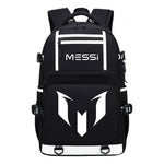 Sports Football Star Printed Usb Youth Student Backpack, Men's And Women's Backpack, Leisure Travel Bag