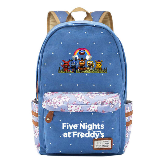 Toy Bear Game Fashion Printed Teenage Girls Student School Bag Men's And Women's Casual Canvas Backpack