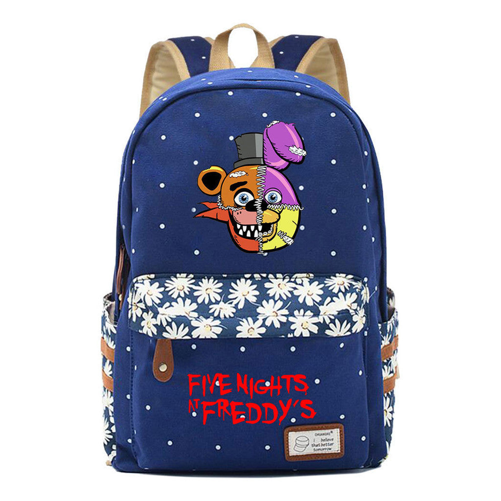 Toy Bear Game Fashion Printed Teenage Girls Student School Bag Men's And Women's Casual Canvas Backpack