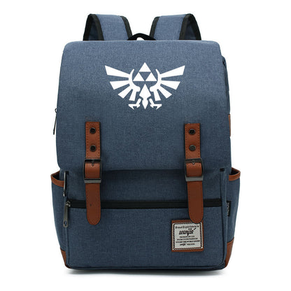 Game Peripheral Zelda Printed Youth Student Backpack For Men And Women Casual Classic Backpack