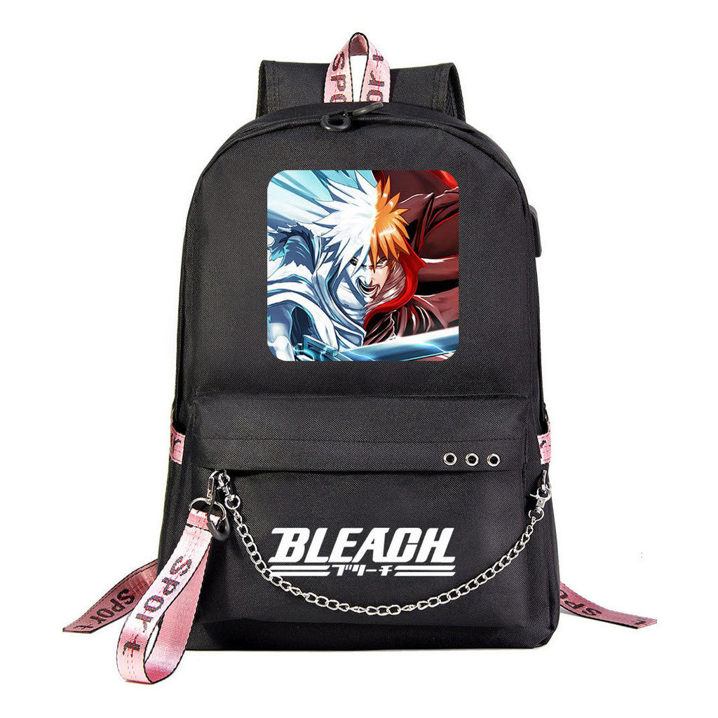 Death Print Usb Youth Student Backpack For Men And Women's Leisure Travel Backpack